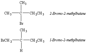 Image result for write the structural formula and IUPAC names of two optically active halides containing five carbon atoms each in their molecules.